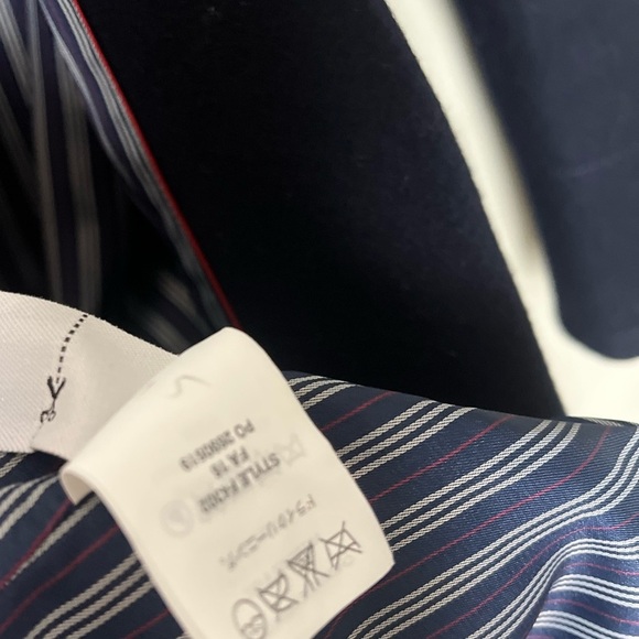 J Crew Long Topcoat Wool Cashmere Nello Gori Blue Double Breasted Stadium 8 1509 - Picture 8 of 8